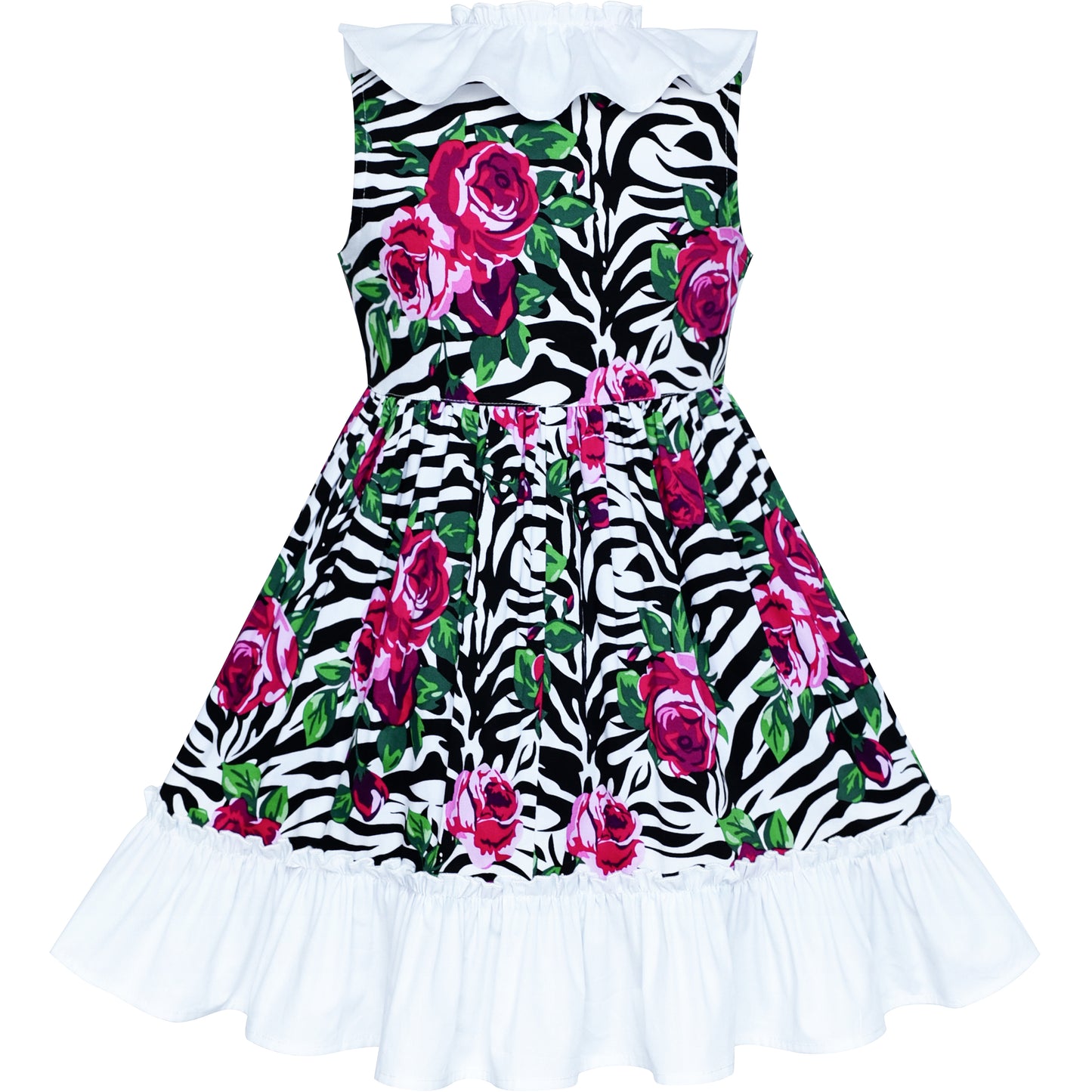 Girls Dress Porcelain Vintage Tank Dress Size 3-12 Years
