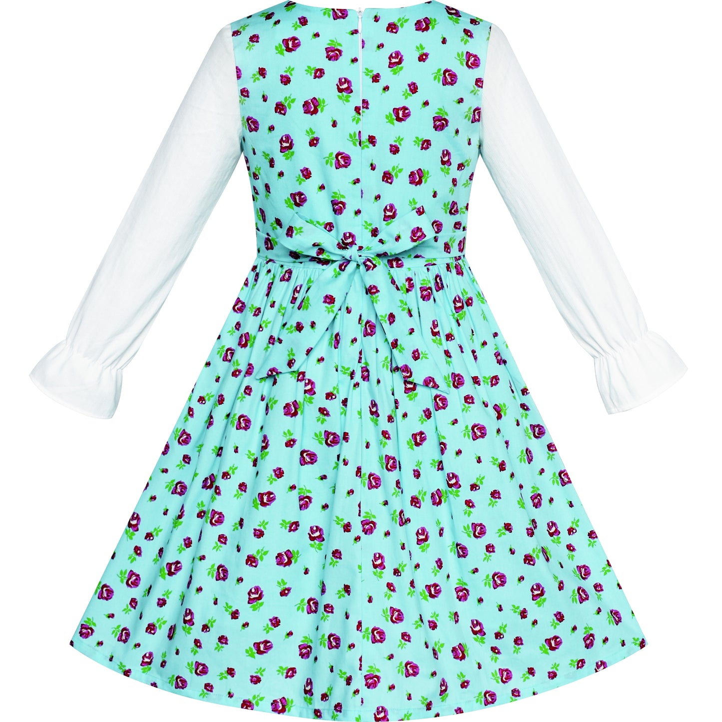 Sunny Fashion Girls Strawberry Ruffle Collar Cotton Dress
