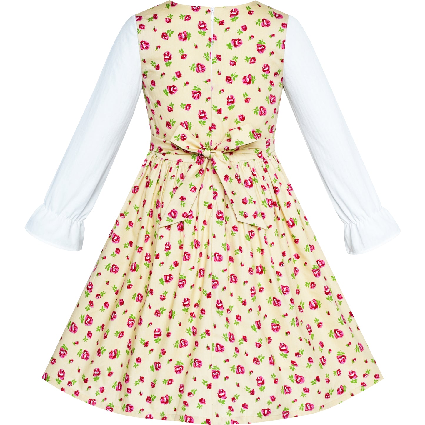 Sunny Fashion Girls Strawberry Ruffle Collar Cotton Dress