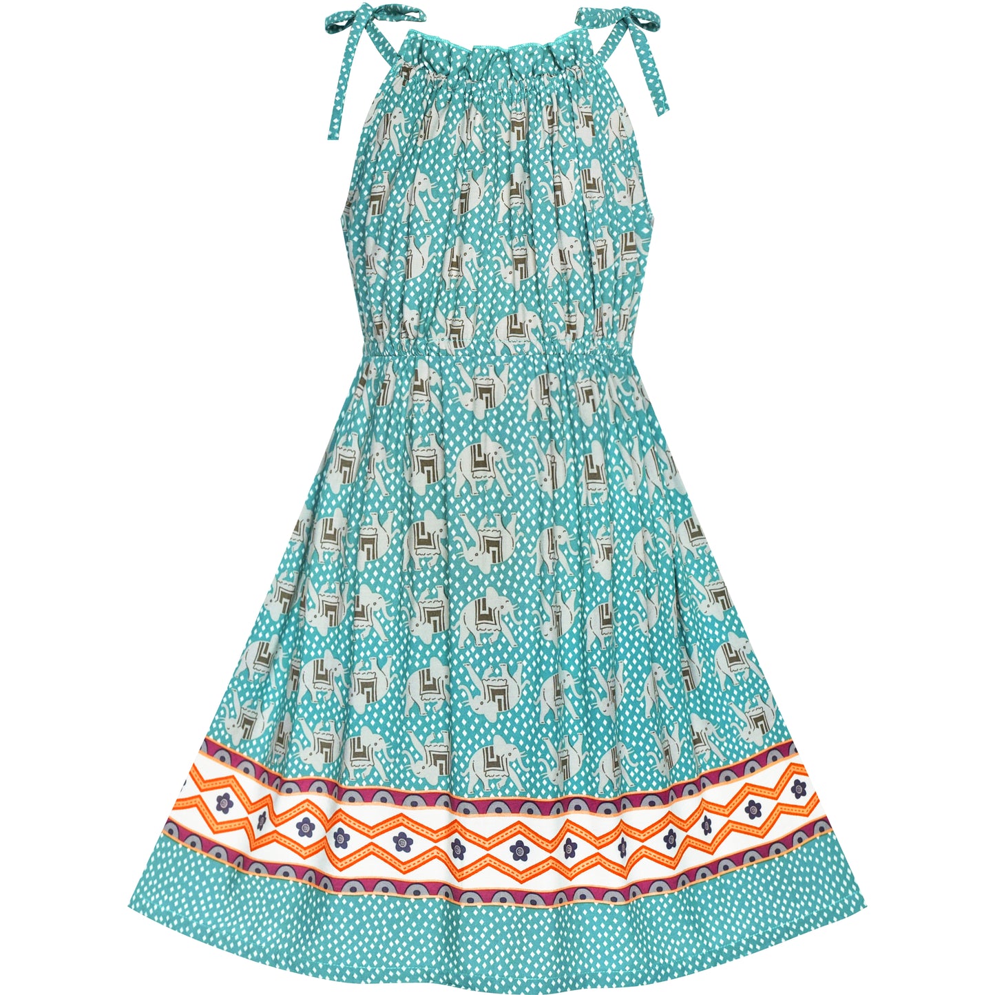 Girls Dress Tank Smocked Dress Cat Leopard Size 2-14 Years