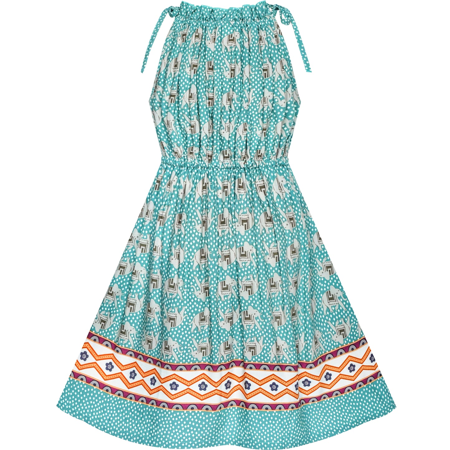 Girls Dress Tank Smocked Dress Cat Leopard Size 2-14 Years