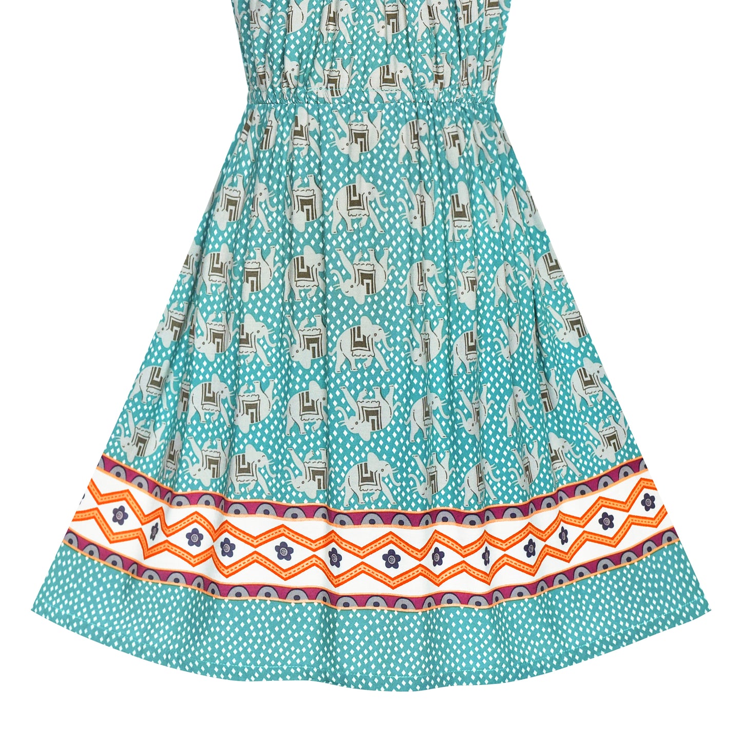 Girls Dress Tank Smocked Dress Cat Leopard Size 2-14 Years