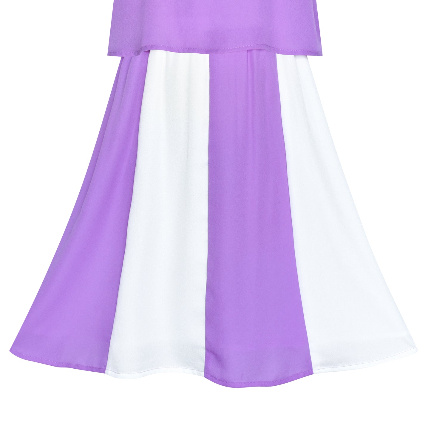 Girls Dress Turn-Down Collar Flower Chiffon Party Size 6-14 Years