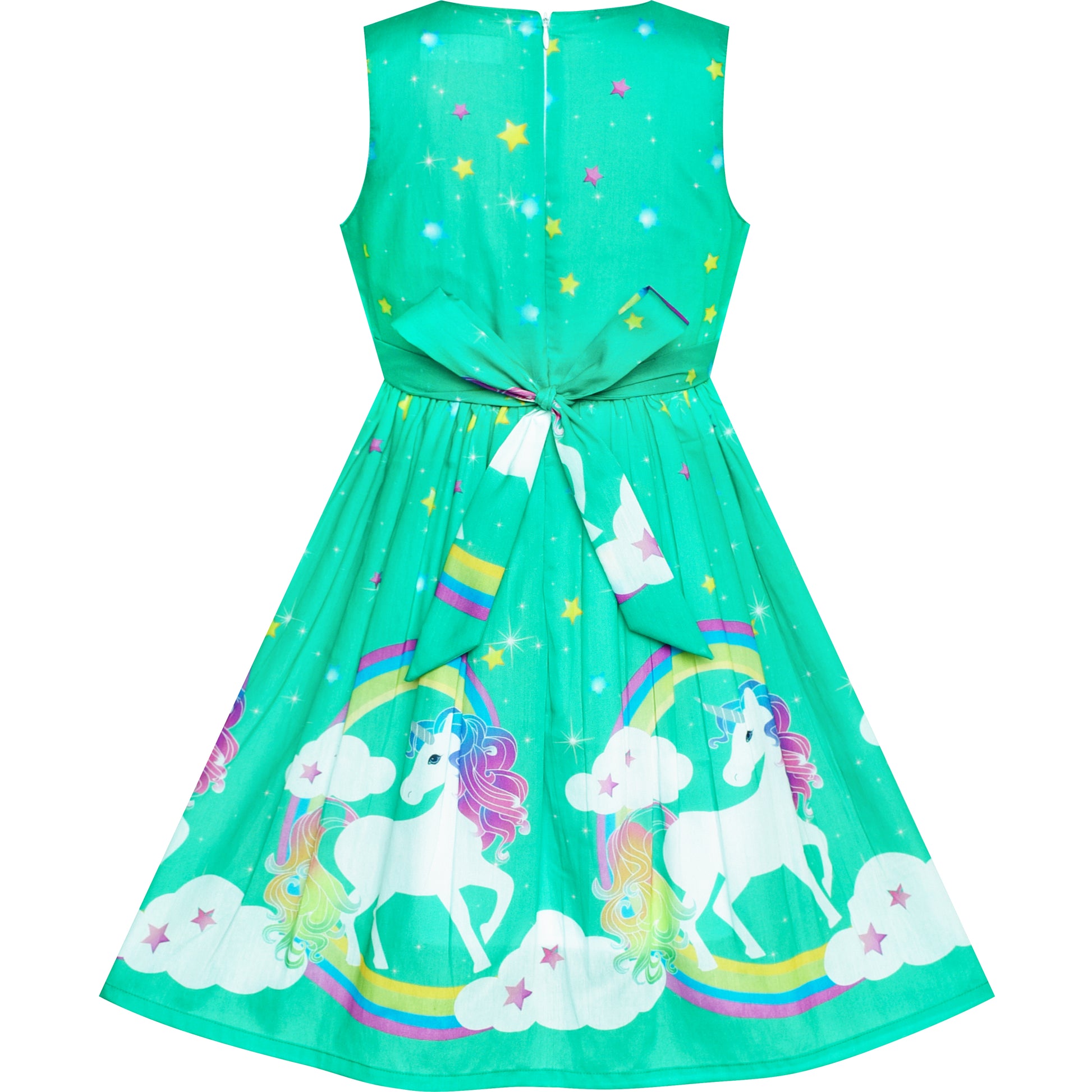 Girls Dress Unicorn Rainbow Summer Sundress Sunny Fashion Girls Dress Unicorn Rainbow Summer Sundress Sunny Fashion