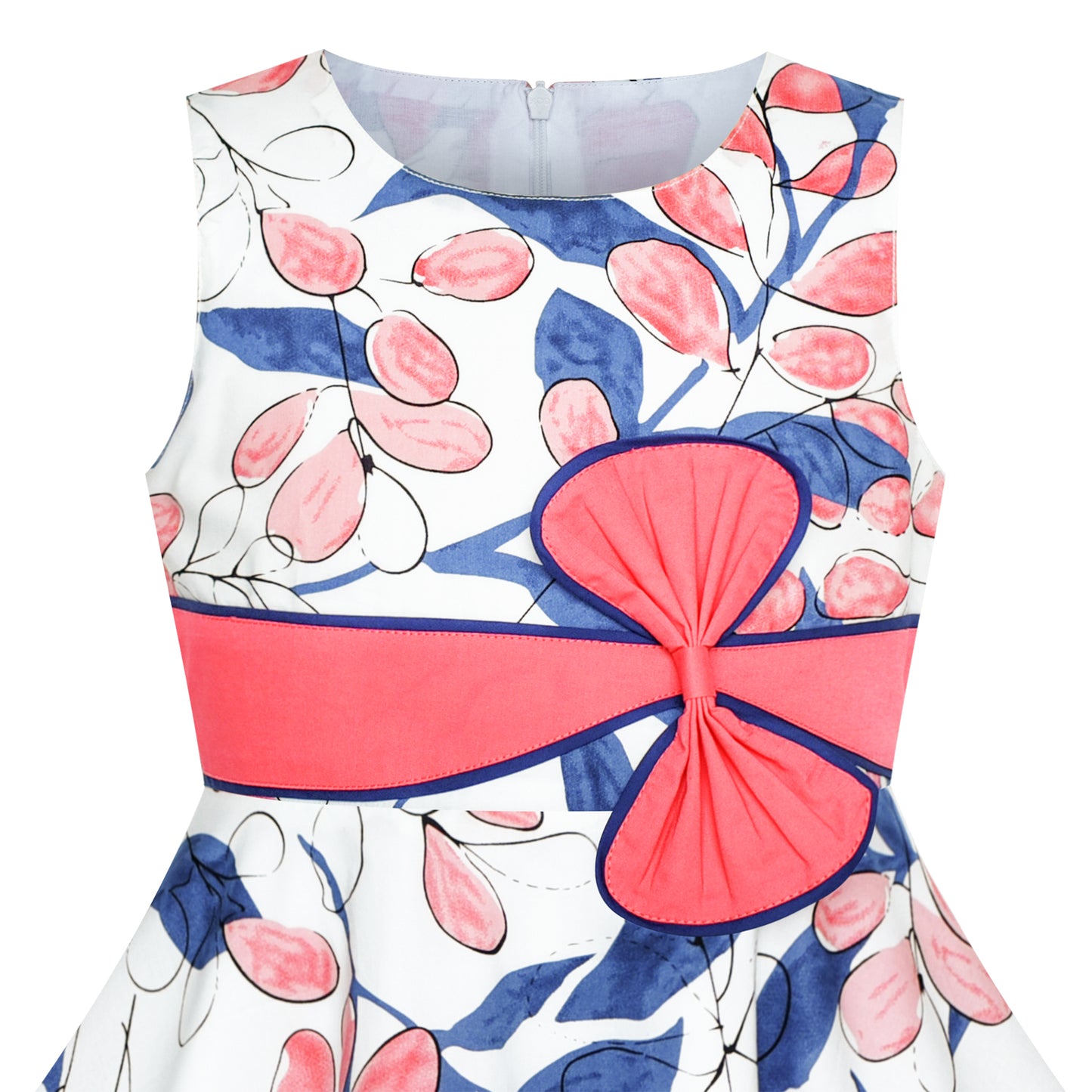 2 Pecs Girls Dress Hat Flower Summer Party Holiday Princess Size 4-12 Years