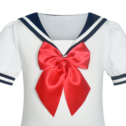 Girls Dress Sailor Moon  School Uniform Dress Navy Suit Size 6-14 Years