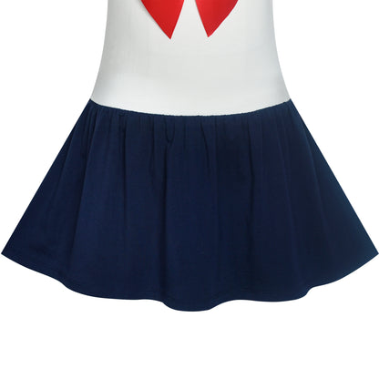Girls Dress Sailor Moon  School Uniform Dress Navy Suit Size 6-14 Years