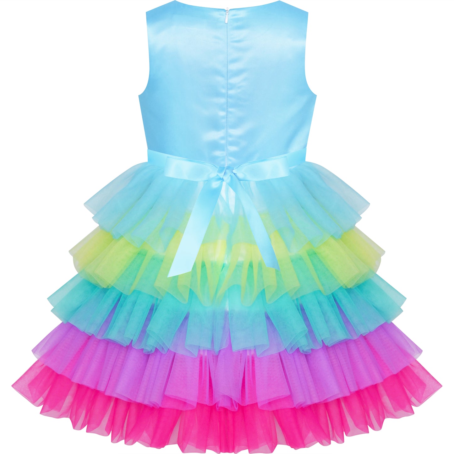 Girls Dress Christmas Santa Holiday New Year Party Size 1-12 Years