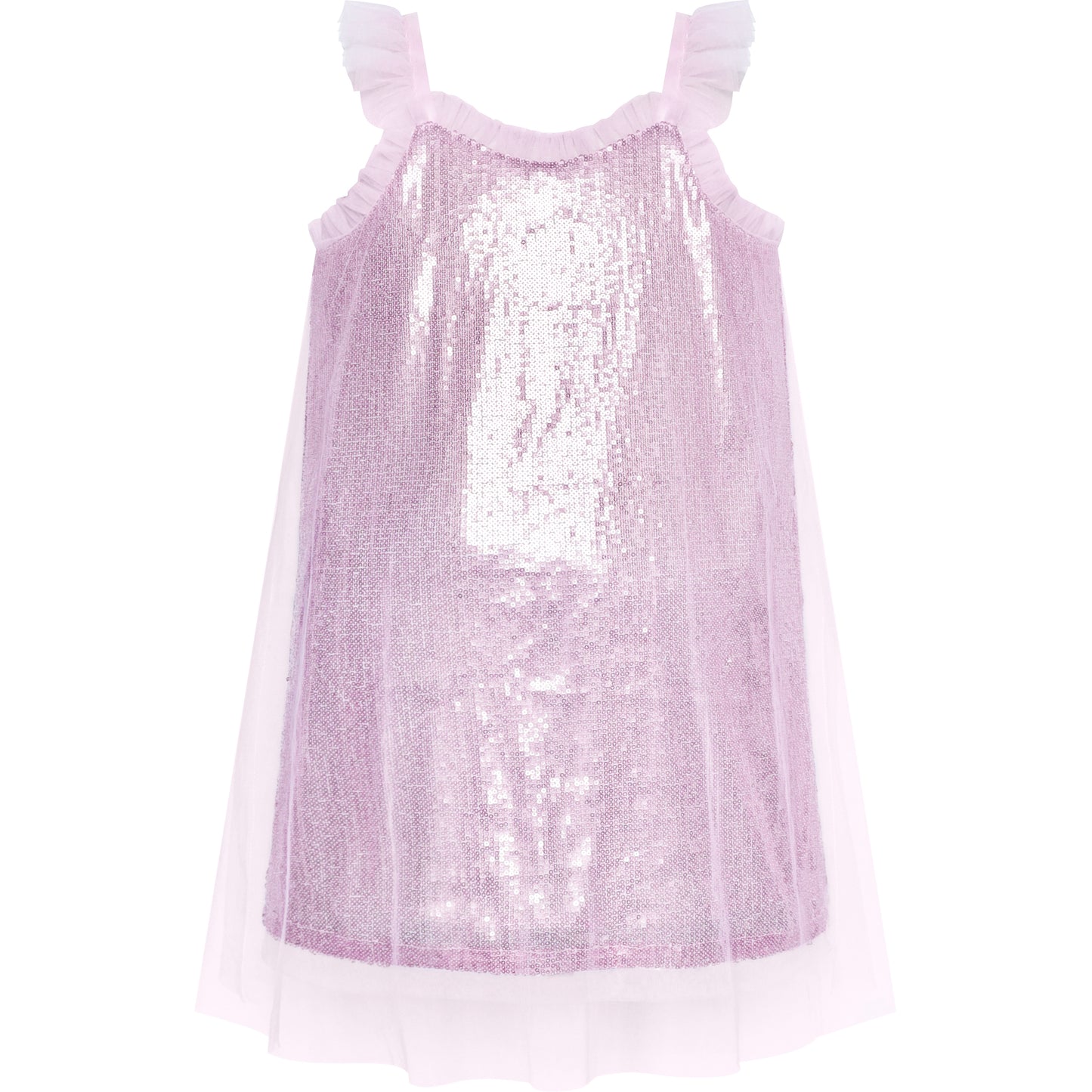 Girls Dress Shiny Glitter Sequin Color Block Sleeveless Size 4-10 Years