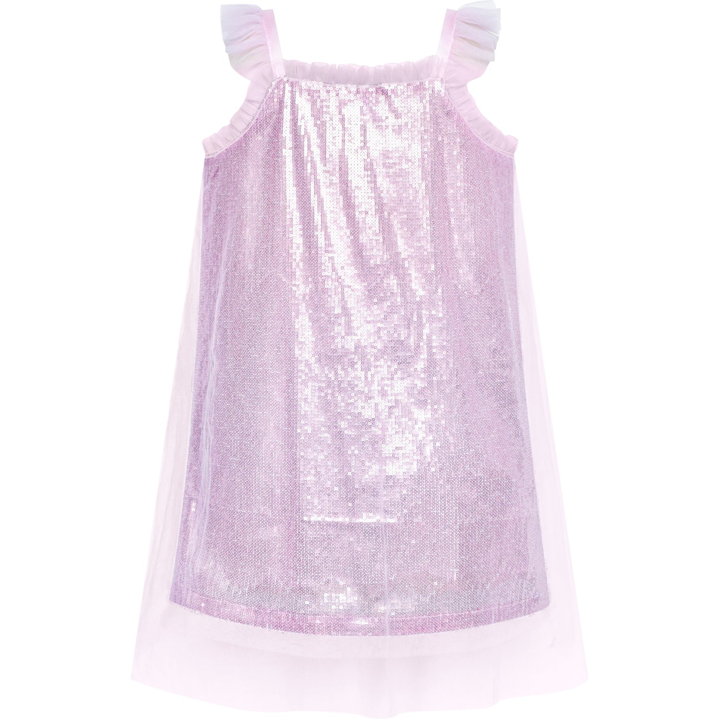 Girls Dress Shiny Glitter Sequin Color Block Sleeveless Size 4-10 Years