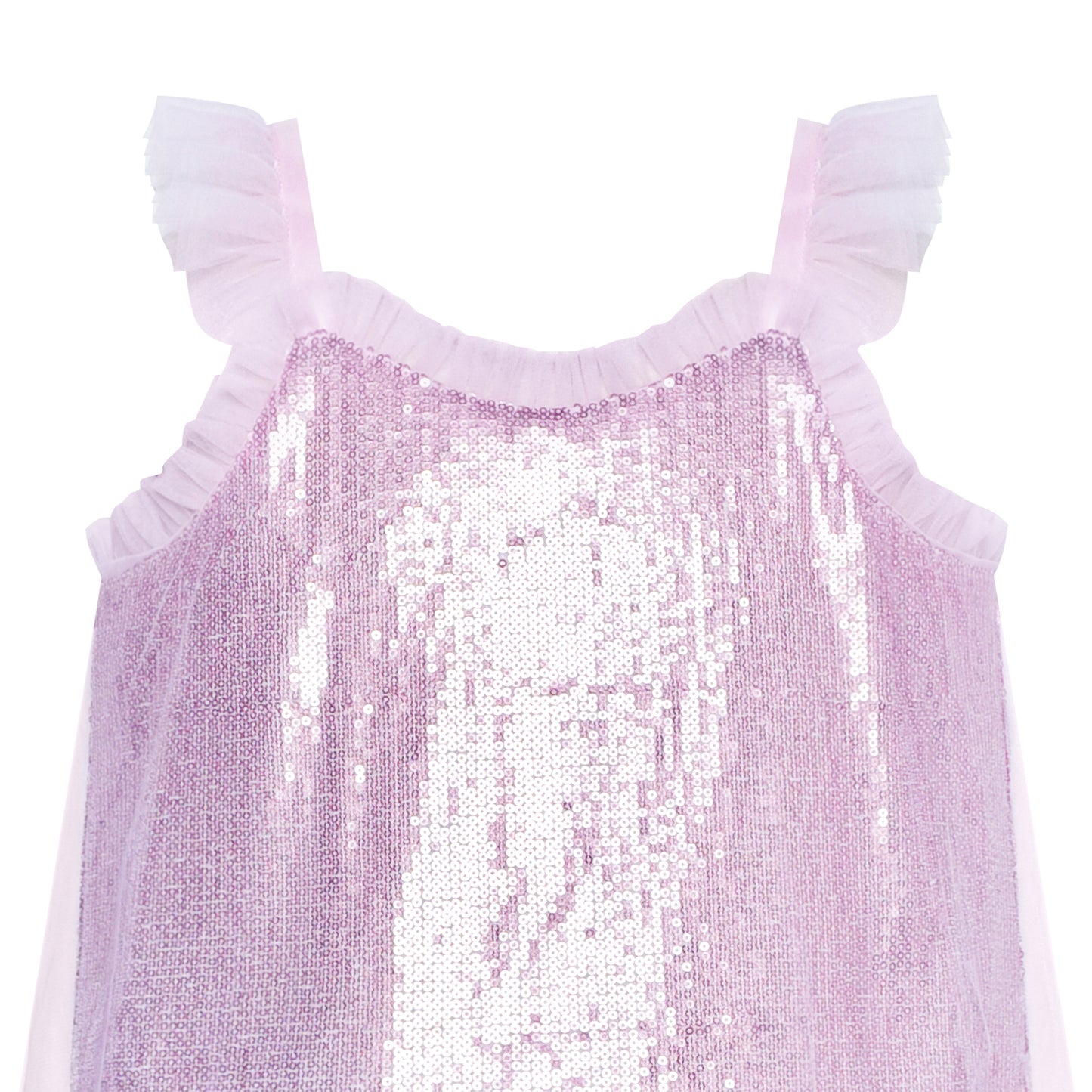 Girls Dress Shiny Glitter Sequin Color Block Sleeveless Size 4-10 Years