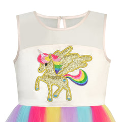 Girls Dress Hi-low Magic Wand Princess Crown Dress Up Costume Size 4-14 Years
