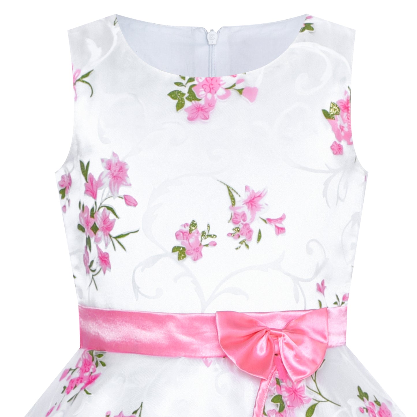 3 Layers Girls Dress flower Wave Pageant Bridesmaid Size 4-12 Years