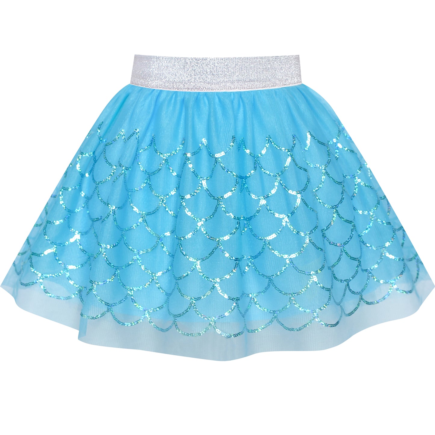 Girls Skirt Heart Sequins Sparkling Tutu Dancing Size 2-12 Years