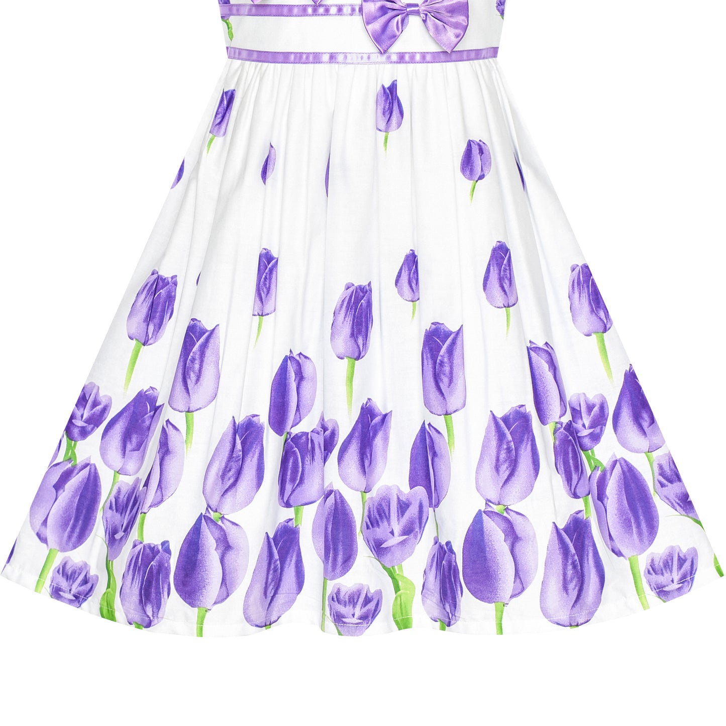 Sunny Fashion Girls Elegant Bow A-Line Dress
