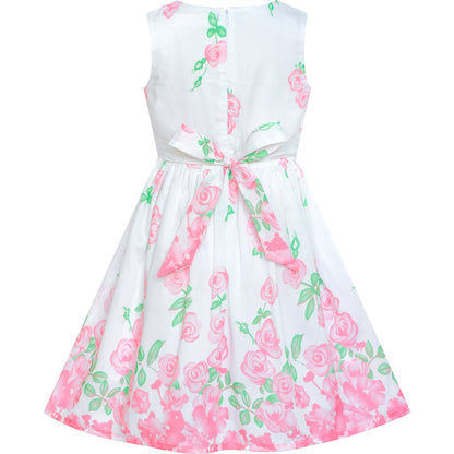 Sunny Fashion Girls Elegant Bow A-Line Dress