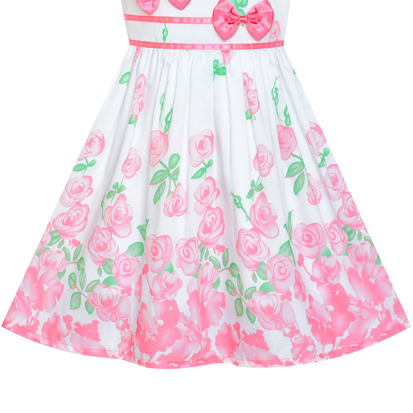Sunny Fashion Girls Elegant Bow A-Line Dress