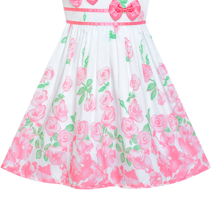 Sunny Fashion Girls Elegant Bow A-Line Dress