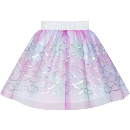 Sunny Fashion Girls Sequin Tutu Skirt with Bunny Headband Set