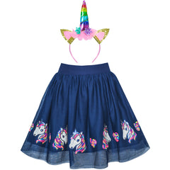 Girls Dress Easter Egg Hunter Bunny Skirt Rabbit Bunny Headband Size 2-10 Years