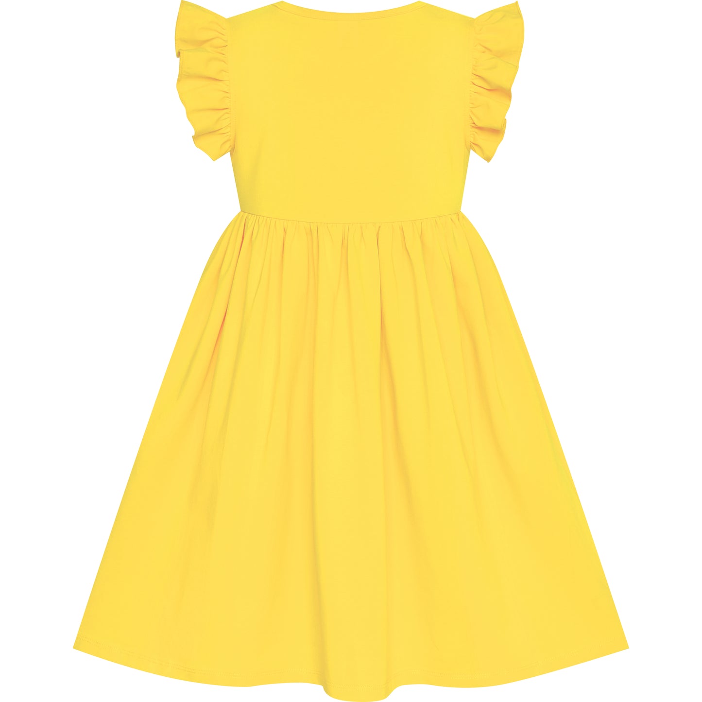 Girls Dress Deep Casual Cotton Flying Sleeve Balloon Size 3-8 Years