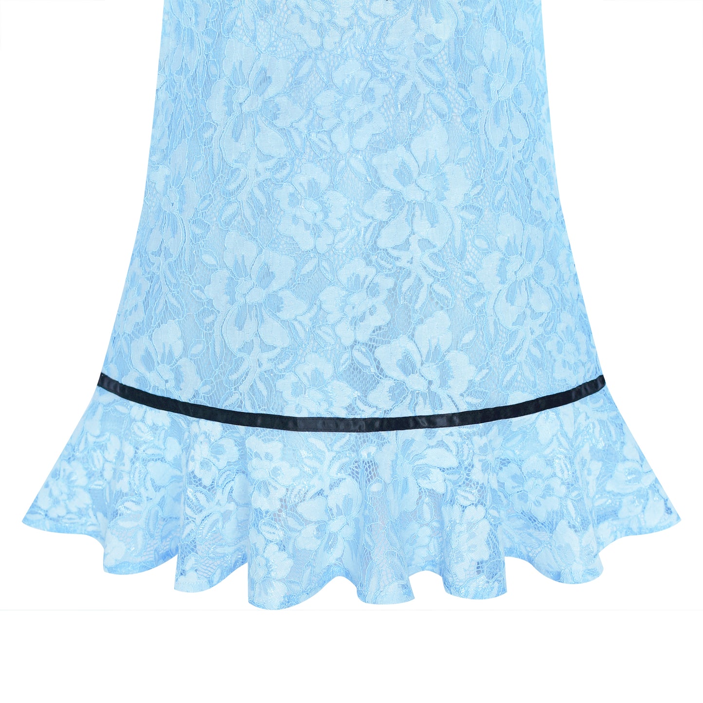 Girls Dress Lace Floral Hi-low Off Shoulder Pageant Bridesmaid Size 4-12 Years