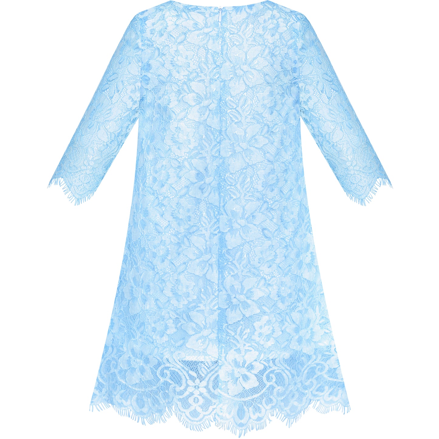 Girls Dress Flower Lace Collar Skirt Dress Size 4-14 Years