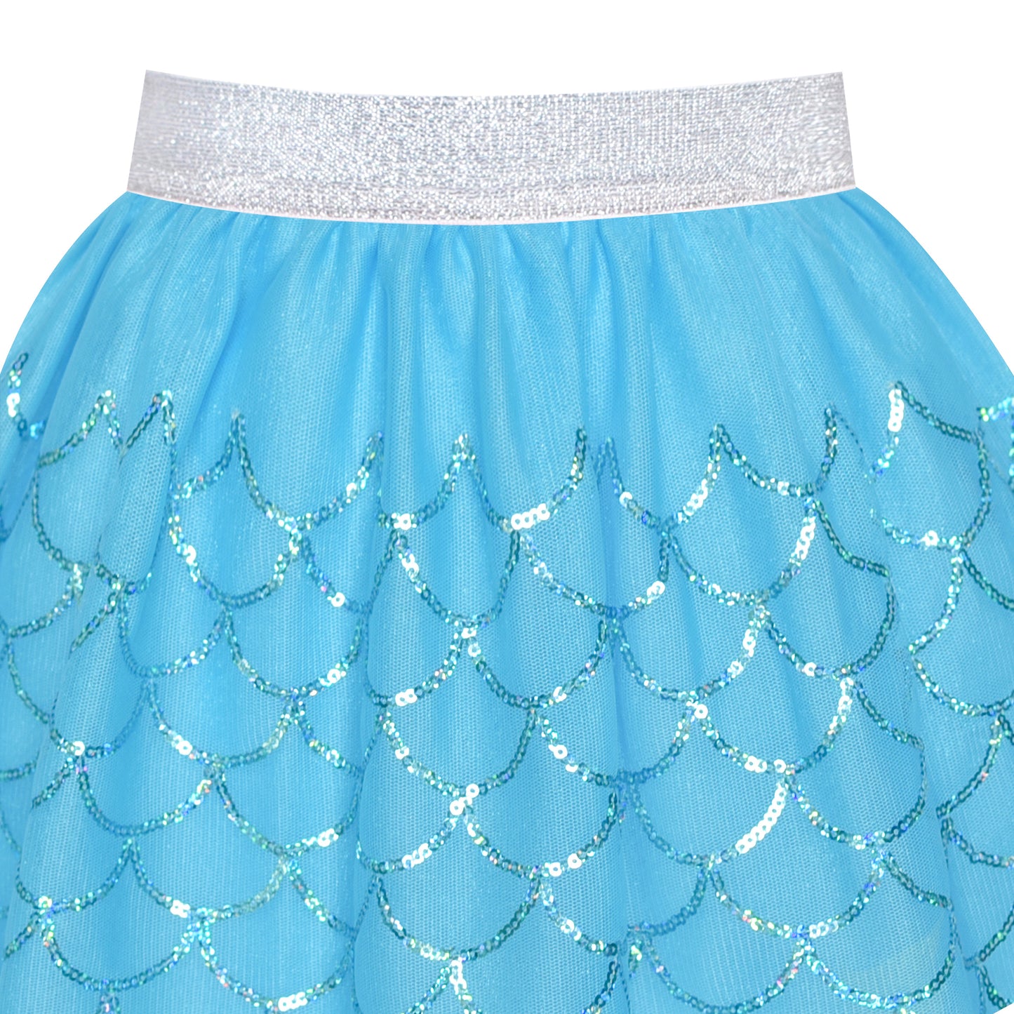 Sunny Fashion Girls Sequin Tutu Skirt with Bunny Headband Set