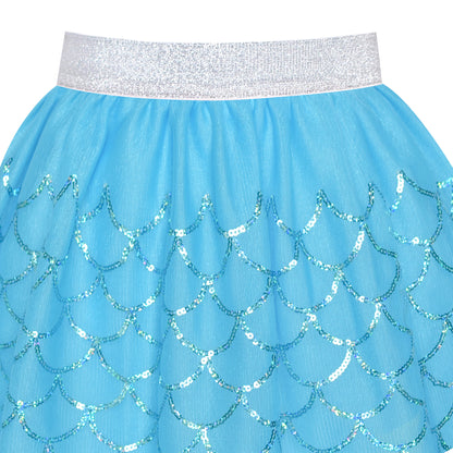 Sunny Fashion Girls Sequin Tutu Skirt with Bunny Headband Set