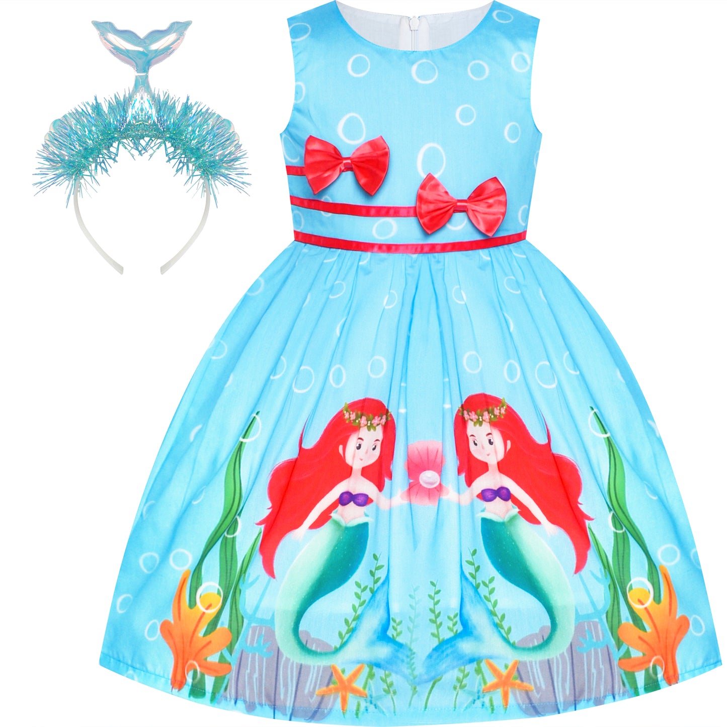 Girls Dress Unicorn Rainbow Summer Sundress Size 4-12 Years