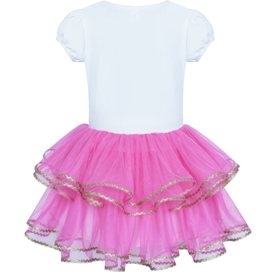Girls Dress Unicorn Embroidered Rainbow Holiday Party Halloween Size 3-7 Years
