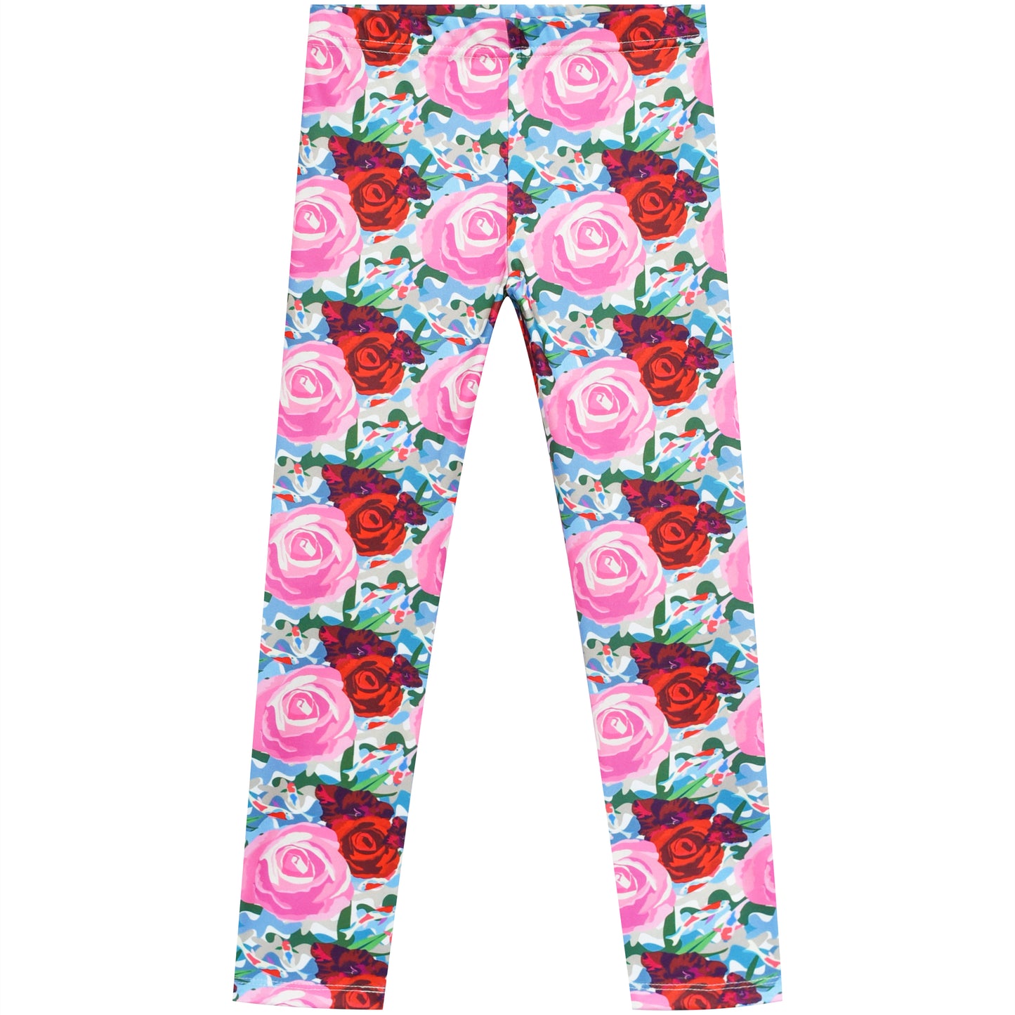 Girls Pants 3-Pack Cotton Leggings Lace Stretchy Kids Toddler Size 2-8 Years