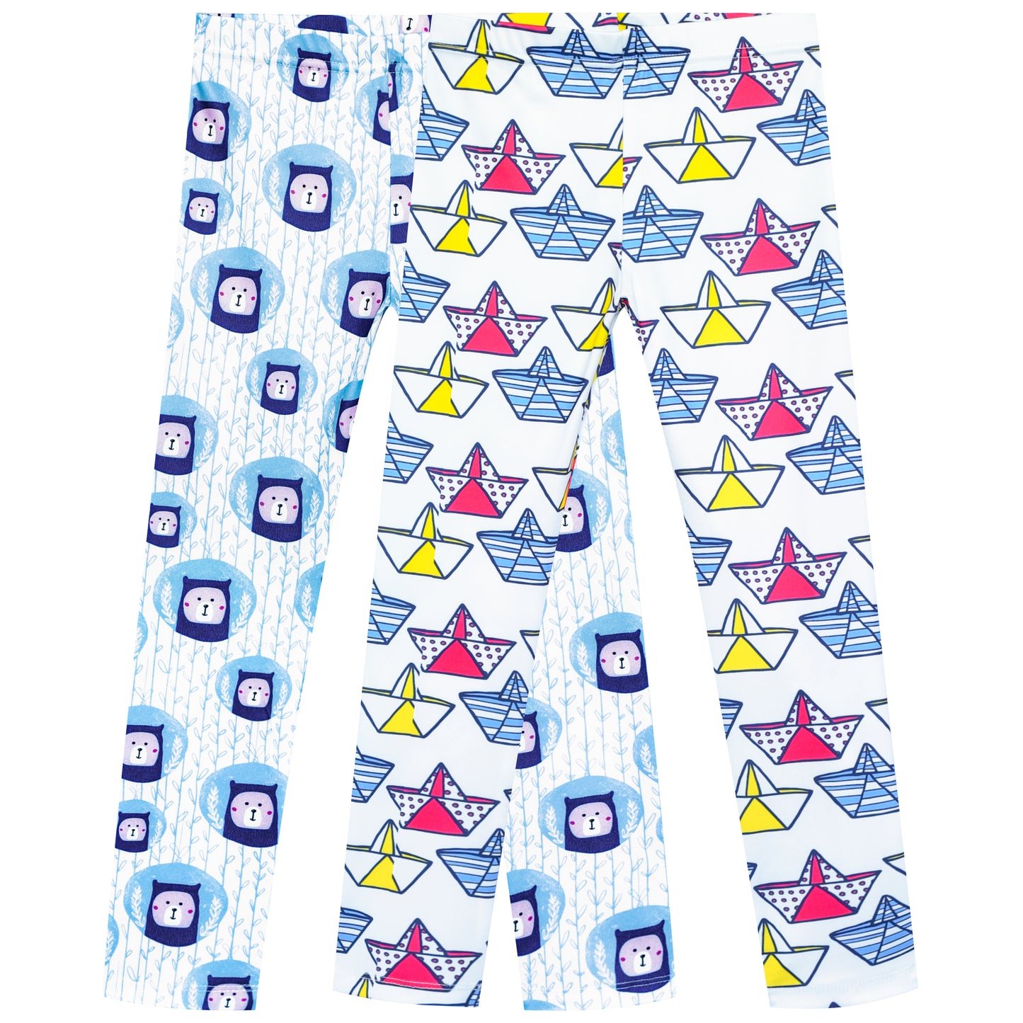 Girls Pants 3-Pack Cotton Leggings Lace Stretchy Kids Toddler Size 2-8 Years