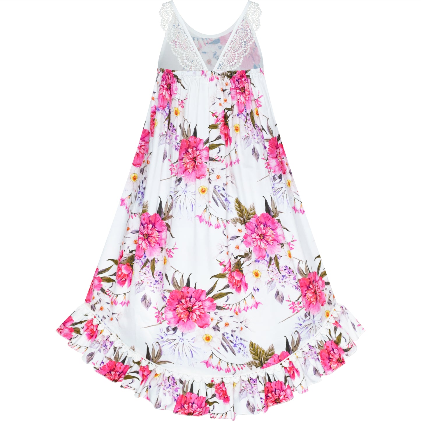 Girls Dress Rainbow Smocked Halter Size 2-10 Years