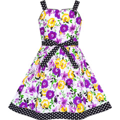 Girls Dress Heart Print Size 4-12 Years Christmas