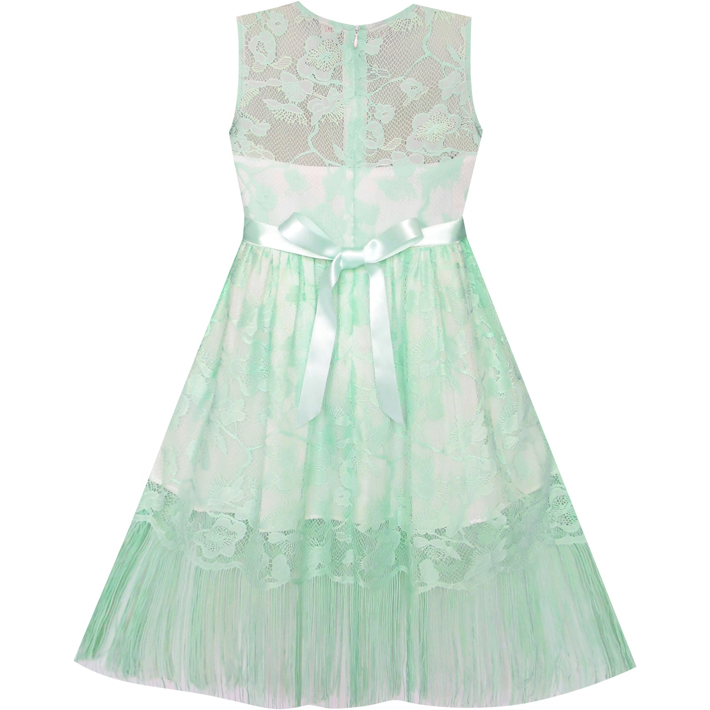 Girls Dress Blush Flapper Vintage 1920s Tassel Lace Size 6-16 Years