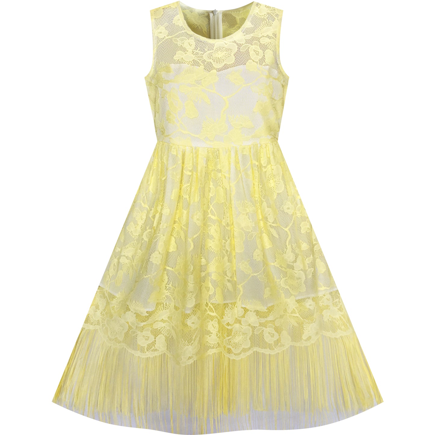 Girls Dress Blush Flapper Vintage 1920s Tassel Lace Size 6-16 Years