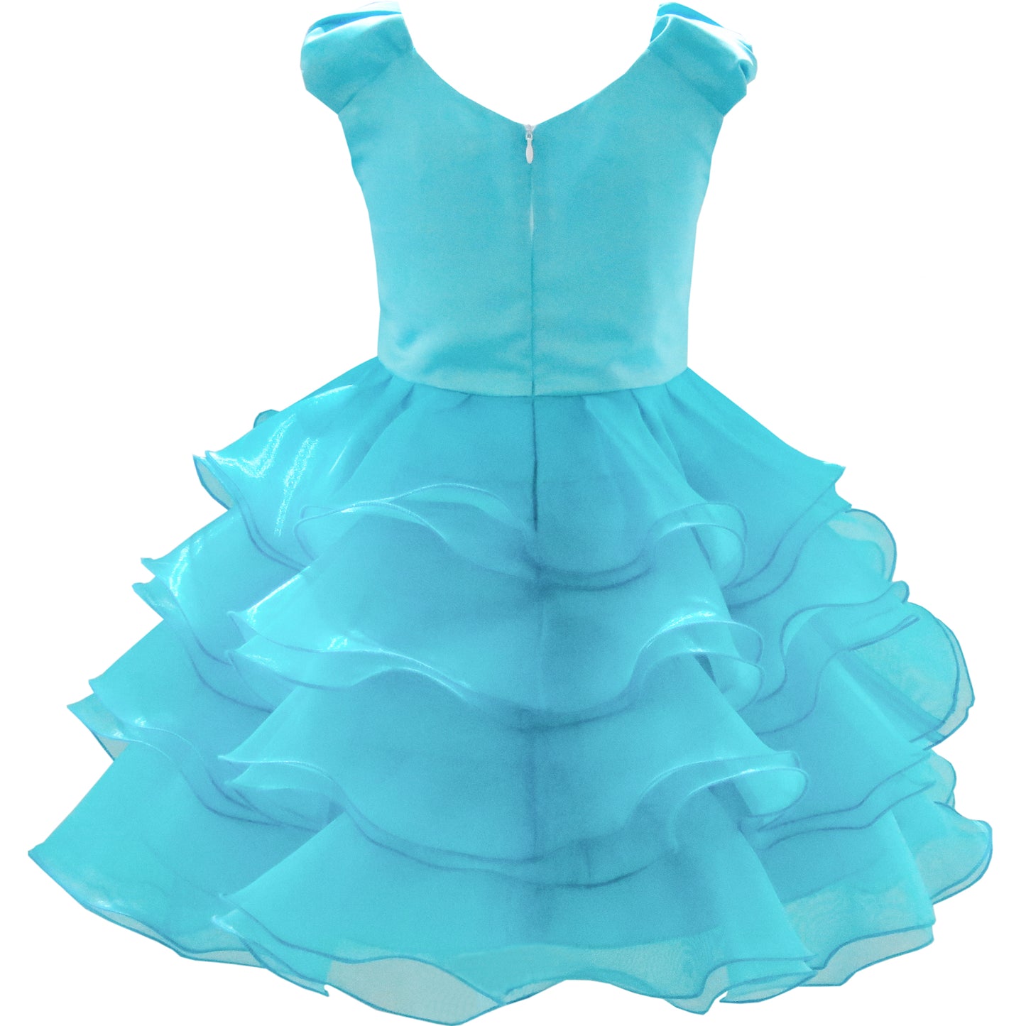 Girls Dress Ruffles Tulle Tiered Dress Sequin Party Birthday Princess Size 4-12 Years
