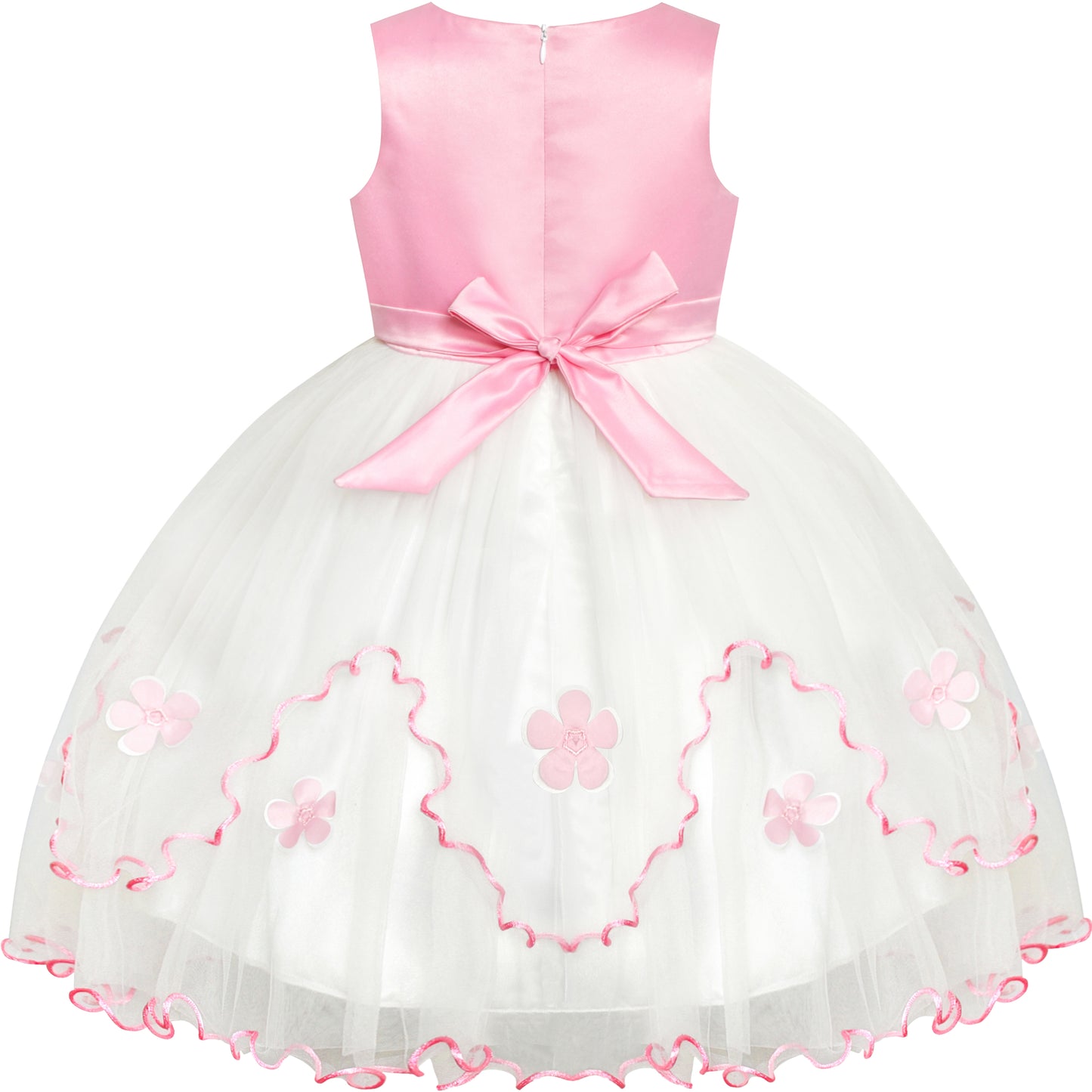 Flower Girls Dress Tiered Skirt Bridesmaid Wedding Size 4-12 Years