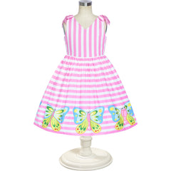 Girls Dress Flower Summer Beach Dress Size 2-12 Years