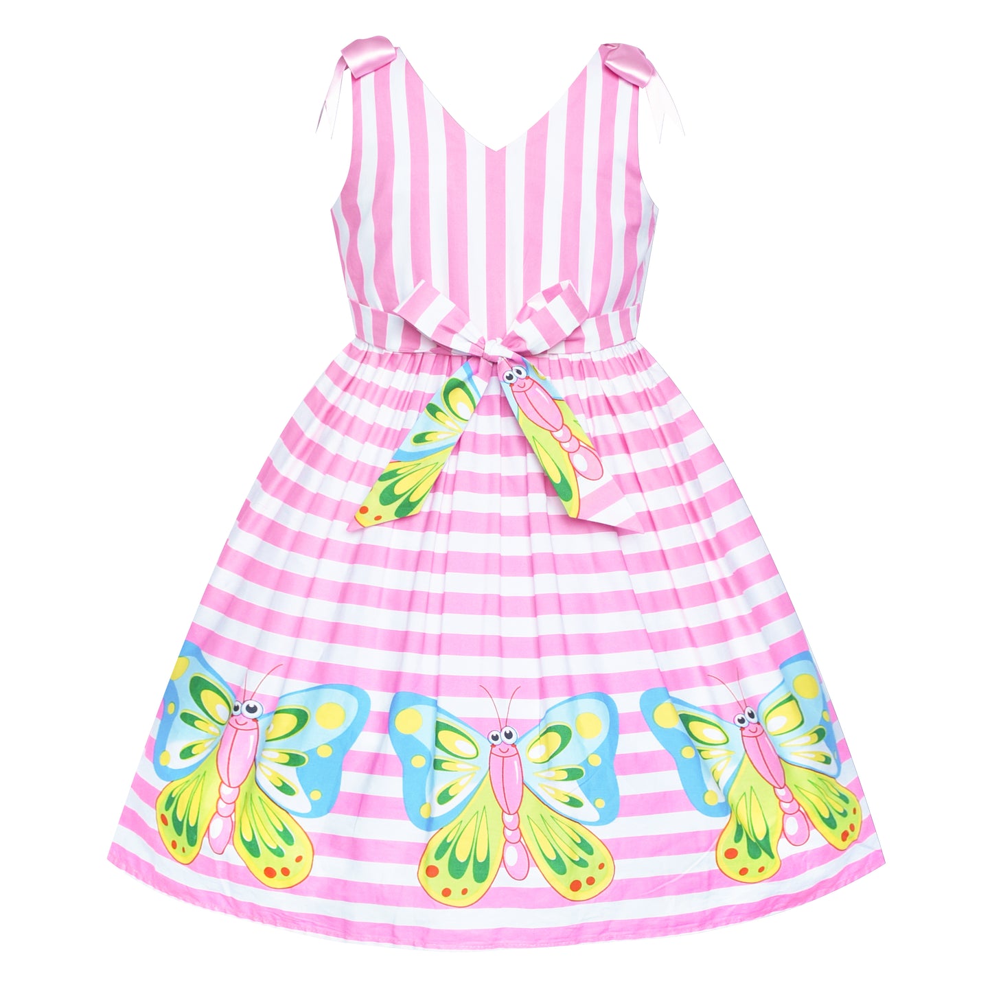 Girls Dress Flower Summer Beach Dress Size 2-12 Years