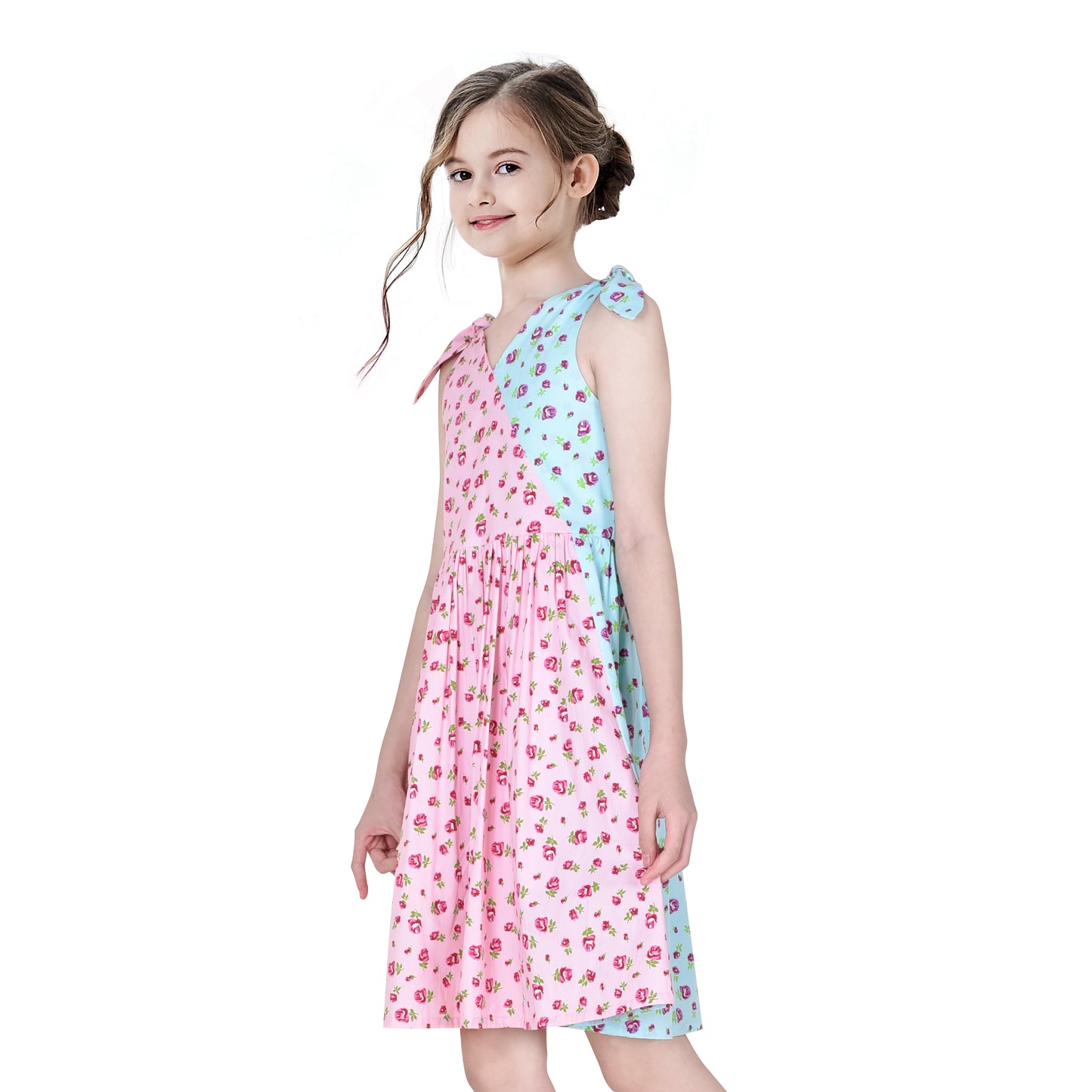 Girls Dress Heart Print Size 4-12 Years Christmas