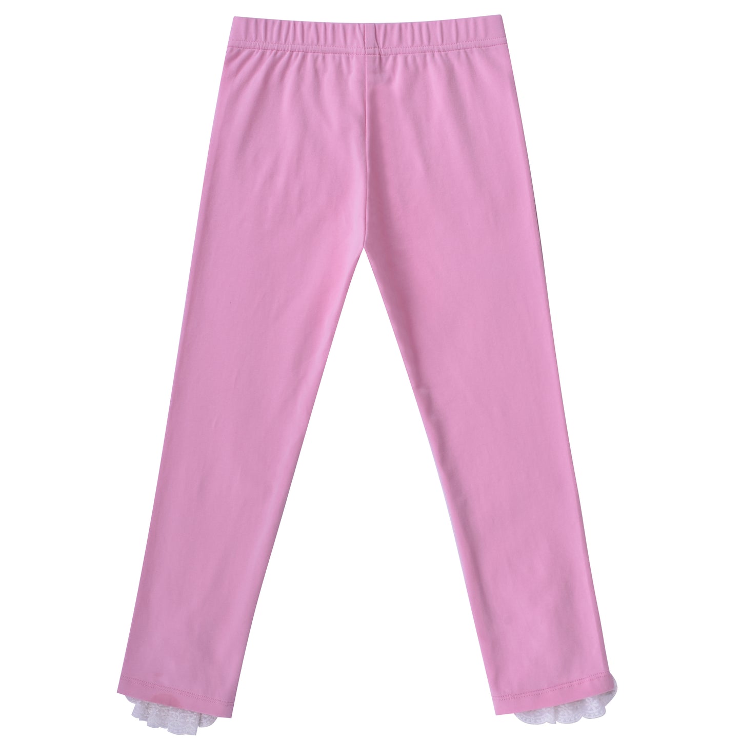 Girls Pants 3-Pack Cotton Leggings Lace Stretchy Kids Toddler Size 2-8 Years