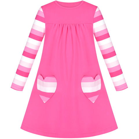 Girls Dress Long Sleeve Christmas Snowman Holiday Party Size 2-12 Years