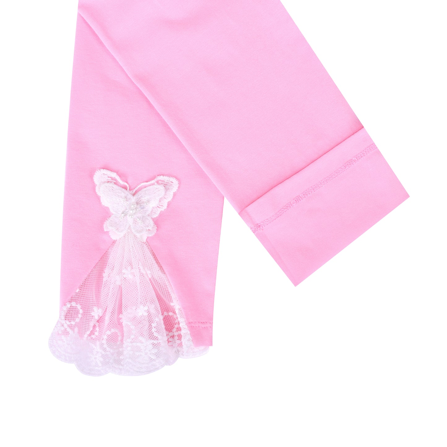 Girls Pants 3-Pack Cotton Leggings Lace Stretchy Kids Toddler Size 2-8 Years