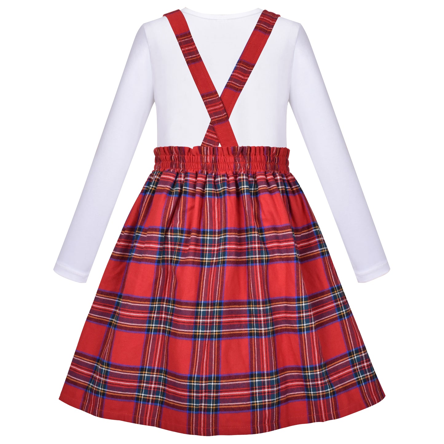 Girls Outfit Set 2 Piece Suspender Denim Button Striped Tee Size 4-12 Years