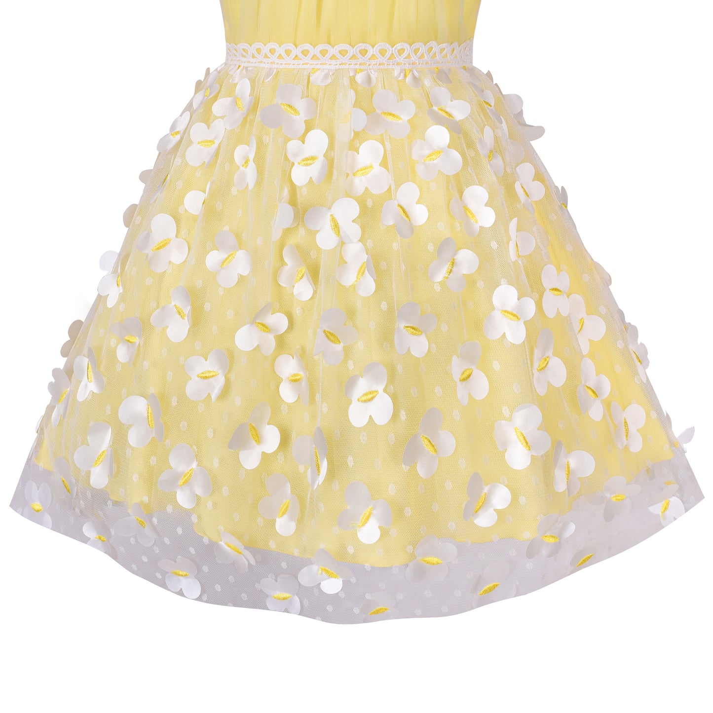 Girls Dress Butterfly Embroidered Halter Dress Party Size 5-12 Years