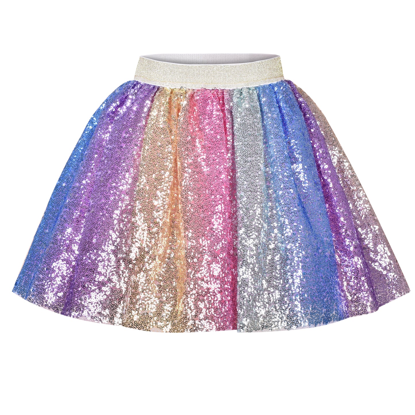Sunny Fashion Girls Sequin Tutu Skirt with Bunny Headband Set