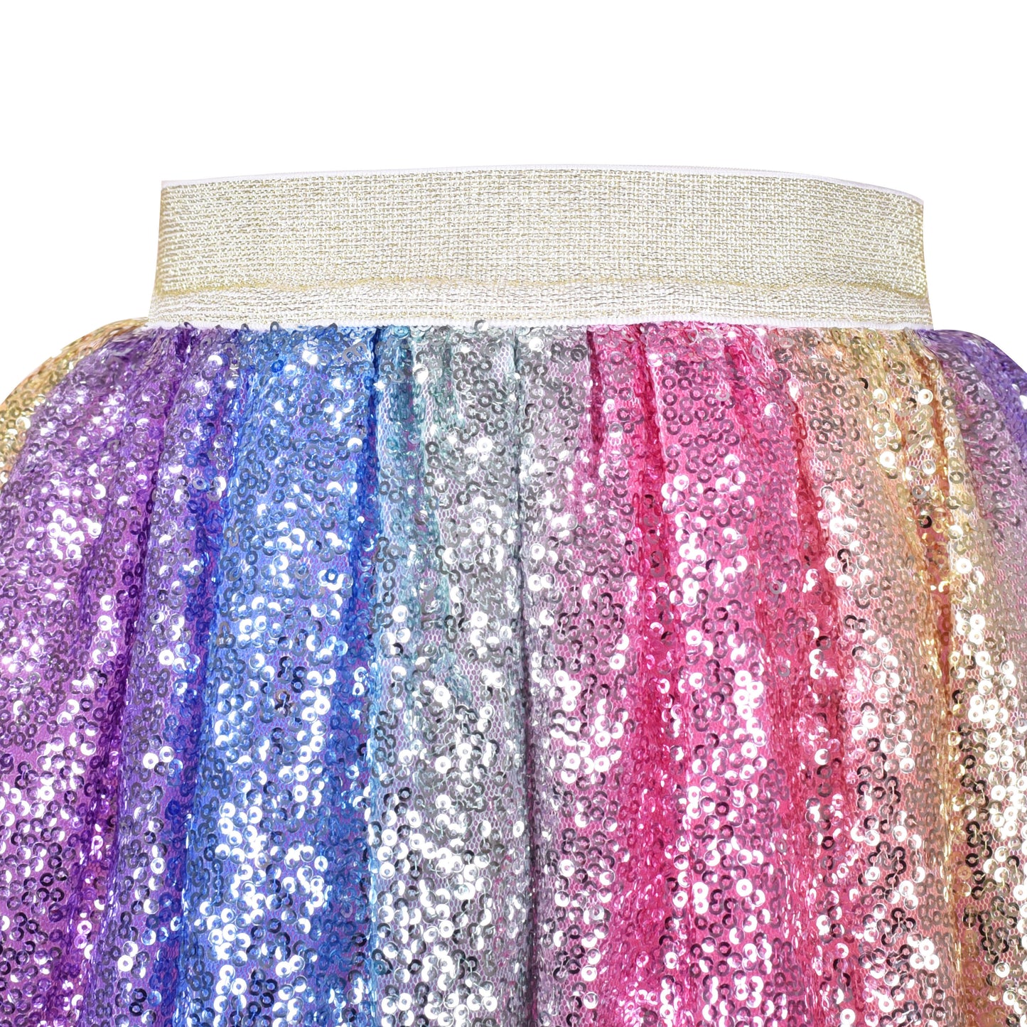 Sunny Fashion Girls Sequin Tutu Skirt with Bunny Headband Set