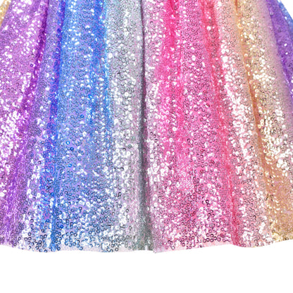 Sunny Fashion Girls Sequin Tutu Skirt with Bunny Headband Set